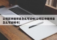 公司区块链项目怎么写说明[公司区块链项目怎么写说明书]