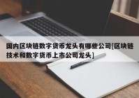 国内区块链数字货币龙头有哪些公司[区块链技术和数字货币上市公司龙头]